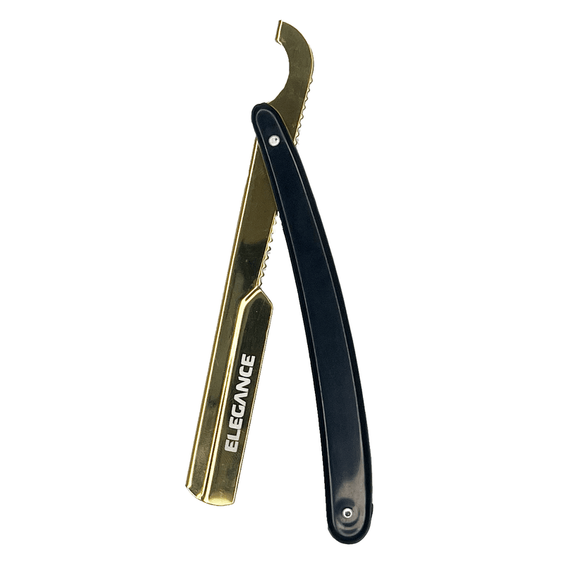 Elegance Gold and Black Slide Less Turkish Razor Holder - A Convenient and Secure Razor Holder